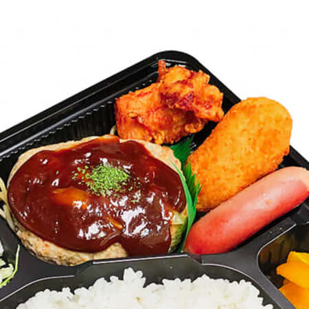 【おかずのみ】ハンバーグスペシャル｜前野町でお弁当のテイクアウト・デリバリーならほか弁まえの亭